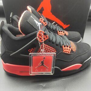 Jordan 4 Retro Black And Red Unisex Sneakers